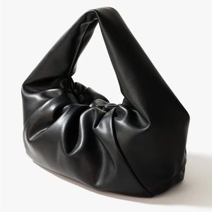 KITTENISH BLACK FAUX LEATHER SHOULDER BAG NWT